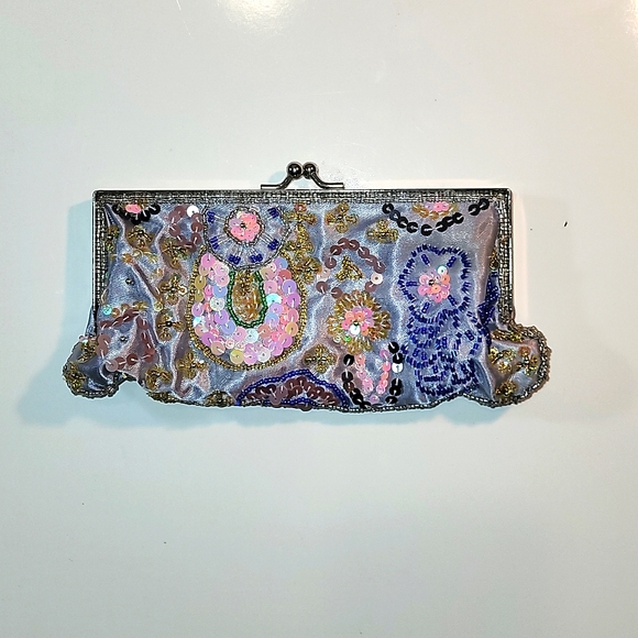 Unused Vintage Bijoux Terner Embroidered Clutch Purse - Picture 1 of 9
